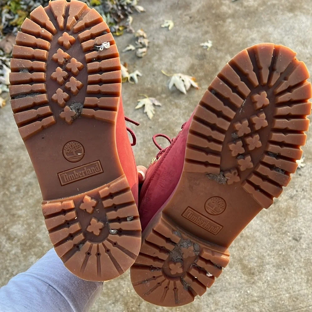 Timberland boots kids 4 burnt faded red - Picture 12 of 13